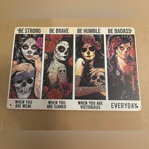 Sugar Skull Metal/Tin Sign